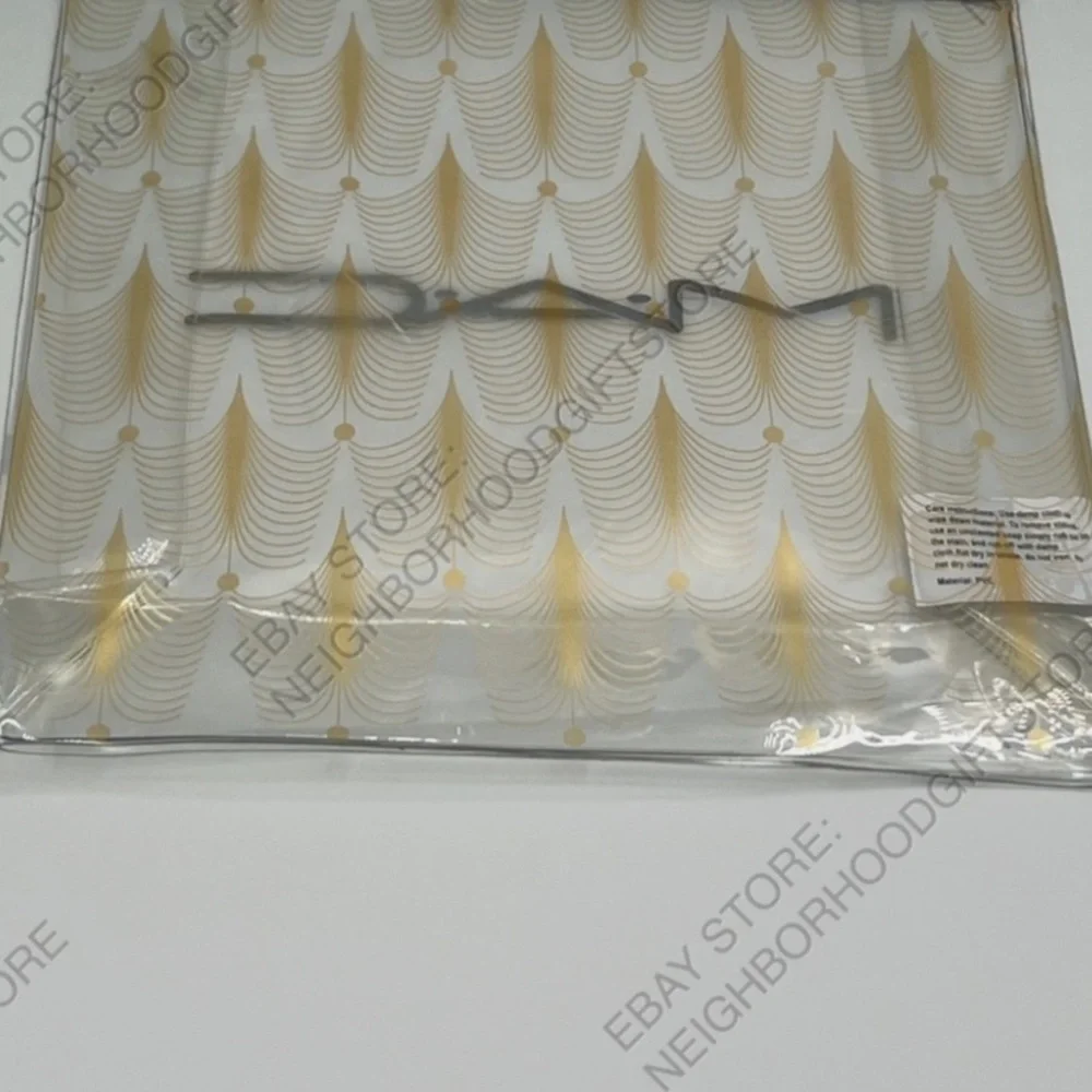 MAC Cosmetics Transparent Makeup Bag with Gold Accents